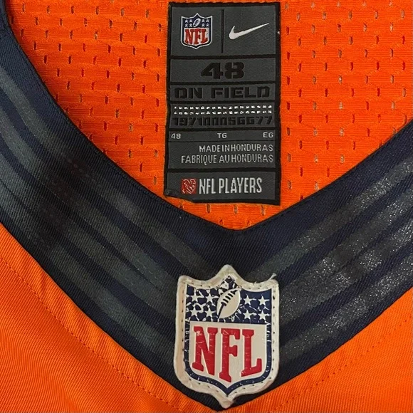 Nike Orange and Navy Men's Jersey - Picture 7 of 7